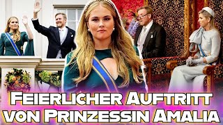 Prinzessin Amalia unkenntlich Feierlicher Auftritt der niederländischen Royals auf dem Balkon [upl. by Lem]