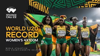 WORLD U20 RECORD FOR JAMAICA 4X100M  World Athletics U20 Championships Cali 2022 [upl. by Chubb14]