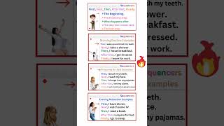 Improve English Sequencers shorts 🙌📚 [upl. by Floro]
