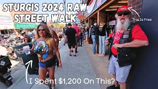 STURGIS Rally 2024 Main Street WALKING [upl. by Crowns]