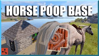 Cheap Simple but LOADS of Scrap Horse Poop Farm Base Design for Rust [upl. by Oeflein]