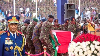 LIVE KDF Boss Francis Ogollas Burial Ceremony in Siaya President Ruto Raila lead mourners [upl. by Tenrag]