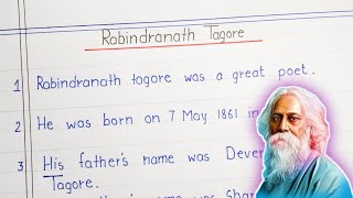 10 lines on Rabindranath Tagore  short essay about Rabindranath Tagore in English  Ac education [upl. by Anaeli]