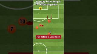 Overlap passing drill Defending and Attacking  FootballSoccer Drills footballdrills soccerdrills [upl. by Nidia]