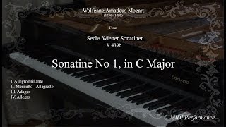 WA Mozart Sonatina No 1 in C Major K 439b quotViennese quot for Piano Complete [upl. by Nnahgiel990]