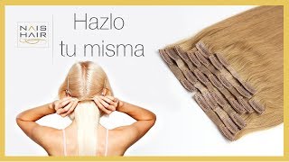 Cómo poner extensiones de clip Hazlo tu misma  DIY [upl. by Htebarual553]