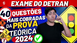 SIMULADO DO DETRAN 2024  REVISÃO DE 40 QUESTÕES  PROVA SIMULADA DO DETRAN 2024 DF [upl. by Aniaj]