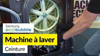 Comment remplacer la courroie sur une machine à laver Samsung ecobubble [upl. by Elocel]