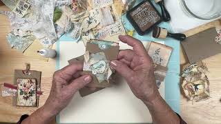 Making Junk Journal Pockets and Belly Bands out of Toilet Paper Rolls Fun and great for beginners [upl. by Sofer]