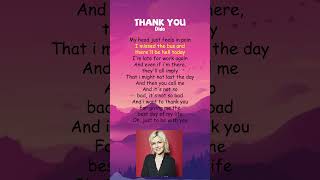 Dido  Thank You Lyrics shorts [upl. by Cahn]