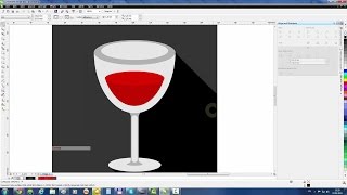 CorelDraw Tutorial Create Wineglass [upl. by Hairahcaz91]