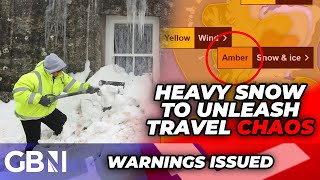 Heavy SNOW to SWEEP Britain as fresh DELUGE to unleash travel CHAOS amid weather warnings [upl. by Thaine93]