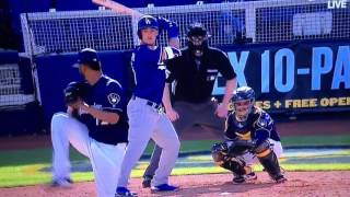 Cody Bellinger Dodgers Home Run Vs Brewers Spring Training 2017 [upl. by Hernardo]