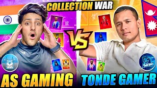 As Gaming Vs Tonde Gamer 😍 First Time Ever Richest Collection Versus  Garena Free Fire [upl. by Aciraa]