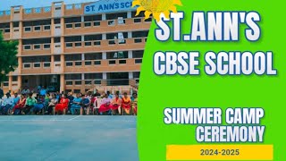 STANNS CBSE SCHOOL SUMMERCAMP 20242025 [upl. by Kironde81]