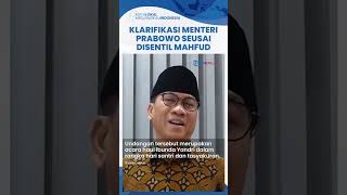 Disentil Mahfud MD seusai Pakai Kop Surat Kementerian di Acara Pribadi Yandri Susanto Klarifikasi [upl. by Siravart9]