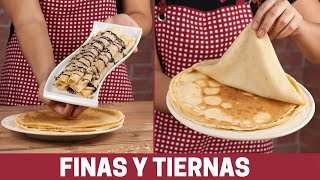 masa para crepas  como hacer masa para crepas dulces y saladas [upl. by Merilee]