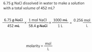 Molarity  Chemistry Tutorial [upl. by Neff]