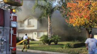 Big house fire caught on tape 121809 [upl. by Alleira]