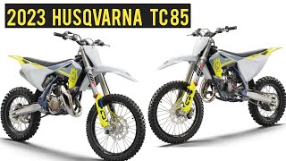 2023 HUSQVARNA TC85 FIRST LOOK 2 STROKE POWER [upl. by Vail]