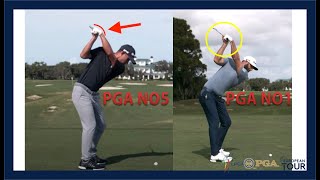 Dustin Johnson amp Collin Morikawa Super SlowMotion Amazing Iron Golf Swing Sequence 2020森川コリン [upl. by Taro]