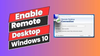 How to Enable Remote Desktop Connection In Windows 10 [upl. by Asaert446]