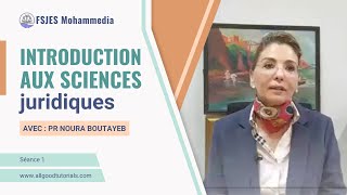 Introduction aux sciences juridiques  Cours 1 [upl. by Ximena441]