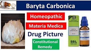 Baryta Carbonicum Homeopathic Medicine  Drug Picture  Materia Medica bhms baryta materiamedica [upl. by Nessy250]