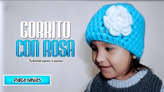 GORROS A CROCHET PARA NIÑA  PASO A PASO ✅ [upl. by Eiro]