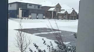 Heated Driveway Melting Snow TIME LAPSE [upl. by Flemming170]