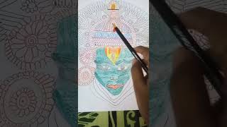 Art transition video of kathakali dancer mandala art art drawing mandalaart mandala transition [upl. by Annahsit390]