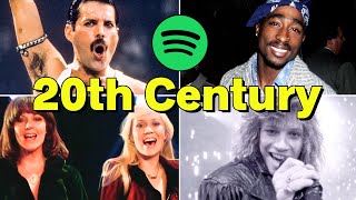 Top 200 Most Streamed Songs From The 20th Century Spotify [upl. by Levana]