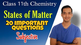 States of Matter 20 Important questions  Class 11 Chemistry  CBSE Sourabh Raina [upl. by Hnad906]