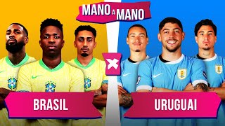 BRASIL X URUGUAI QUEM É MELHOR  MANO A MANO DAS ELIMINATÓRIAS DA COPA DO MUNDO 2026 [upl. by Nilesoy]