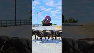 SPIDERMAN SAVED ELEPHANT FROM CAR shorts shortsfeed gta5 [upl. by Hebert]