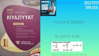 2023 Test Toplusu İrrasional Ədədlər maths dim arithmetic automobile riyaziyyat [upl. by Osmo]