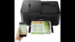 Canon  PIXMA TR4720 Wireless AllInOne Inkjet Printer  Black  Print amp Scan from Mobile [upl. by Htebsle230]