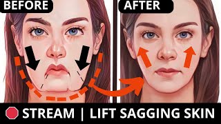 🛑 FACIAL MASSAGE TECHNIQUES TO STAY YOUNG  FACE EXERCISES FOR SAGGING SKIN JOWLS LAUGH LINES [upl. by Oinotla]