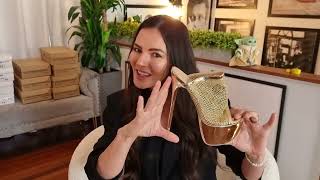 Amanda Unboxes Gold Mesh 7 Inch High Heel Platform Mule High Heel Shoes Indoor Outdoor Comparison [upl. by Dennis156]