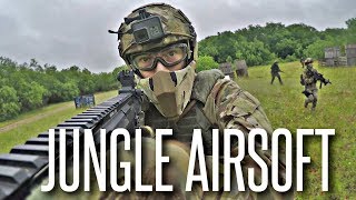 AIRSOFT IN THE JUNGLE  Krytac SPR  Glock 17 Gameplay [upl. by Gnidleif]