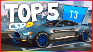 CSR2  TOP 5 FASTEST TIER 3 CARS [upl. by Winnah]