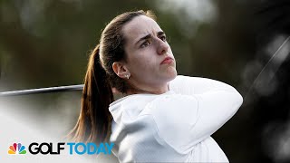 Caitlin Clark Highlights Fever star gives crowd a show on the course  Golf Today  Golf Channel [upl. by Redford]