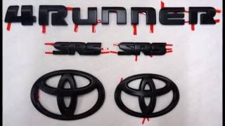 Toyota 4Runner Emblem Black Out Install [upl. by Aizti]