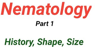 Nematologysize shape part 1 [upl. by Beatrice]