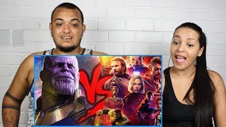 REAGINDO A Vingadores VS Thanos  Duelo de Titãs ESPECIAL VINGADORES GUERRA INFINITA [upl. by Springer]