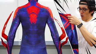 SPIDERMAN 2099 COSTUME MIGUEL OHARA COSPLAY SuitUp in Real Life [upl. by Eyks]