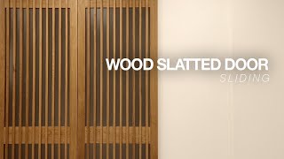 W119wood slatted sliding door [upl. by Edita]