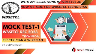 Mock Test1 I WBSETCL Recruitment 2023 Technician GrIII I ITI Level [upl. by Itirahc]