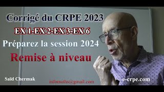 CORRIGÉ DU CRPE 2023 PRÉPAREZ LE CRPE SESSION 2024 [upl. by Gierk]