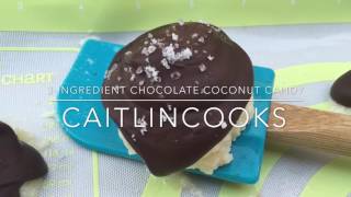 Dark Chocolate Coconut Candy  3 INGREDIENTS [upl. by Harpp998]